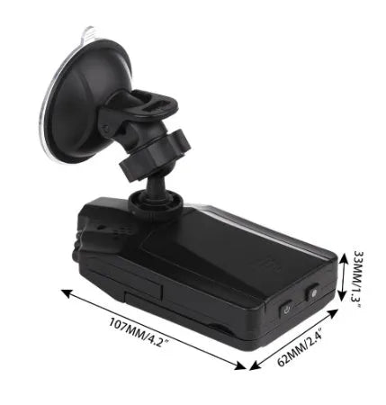 H198 HD car dashboard camera with six infrared lights and a 2.4-inch screen.