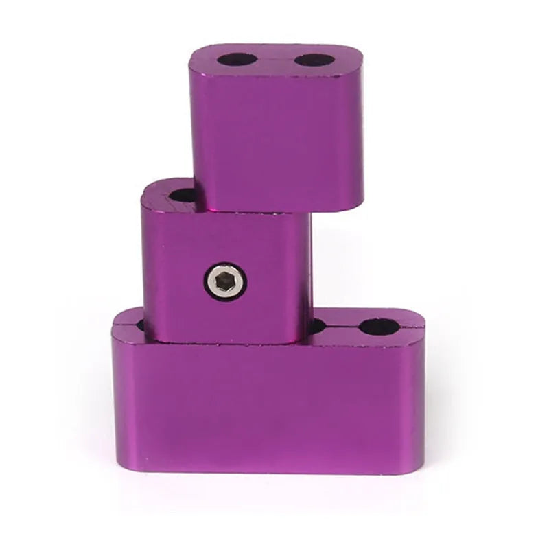 Three-piece metal car modification clamp set in six colour options on a 55x30x25mm scale