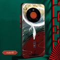 Huawei Mate40 series Chinese style imitation leather phone case in Deer, Dragon, Dunhuang, Safe or Wealth motif