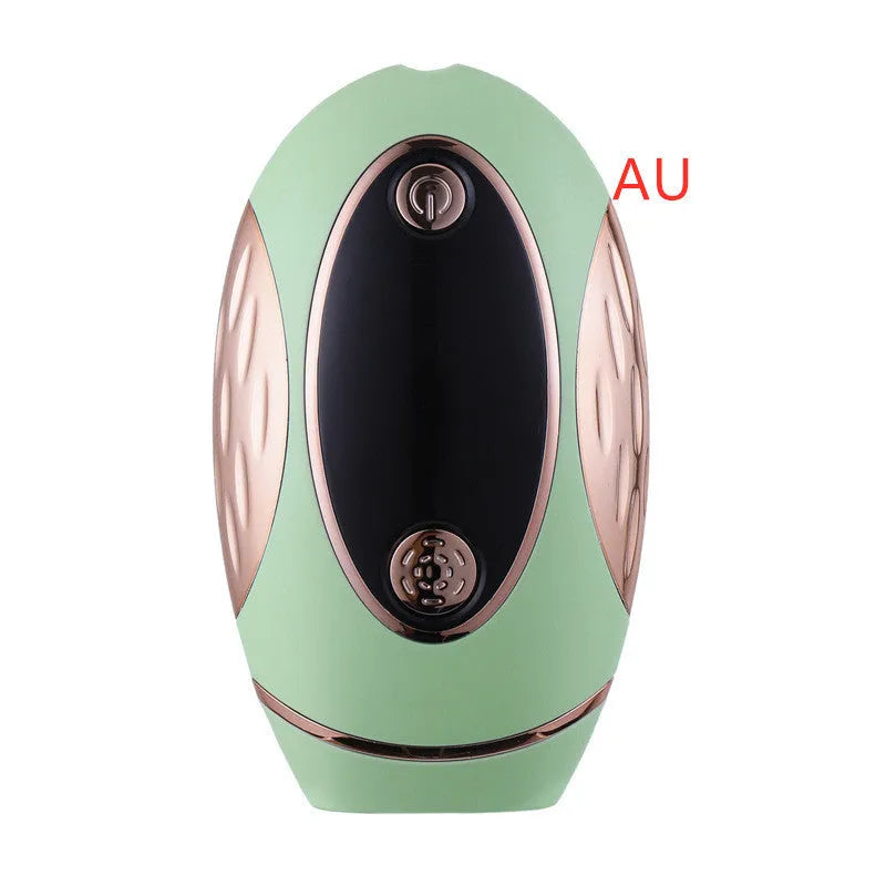 Black ABS IPL laser hair removal machine with 350,000 flashes for full body use, compact 14x7.5x4.5 cm