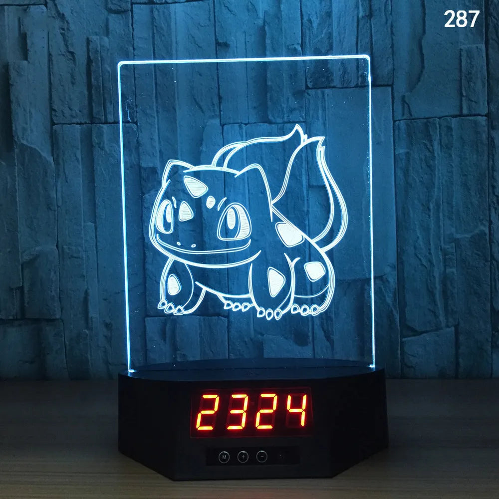 Blue dolphin 3D night light with LED glow on wireless charging base