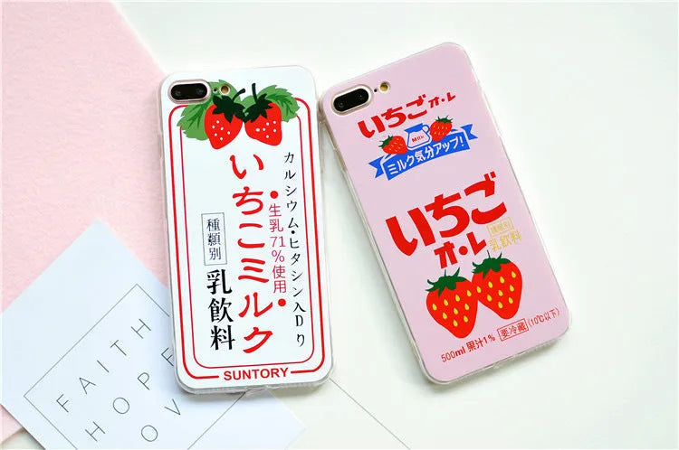 Strawberry painted TPU PC back cover phone case for Apple iPhone 11 in pink colour