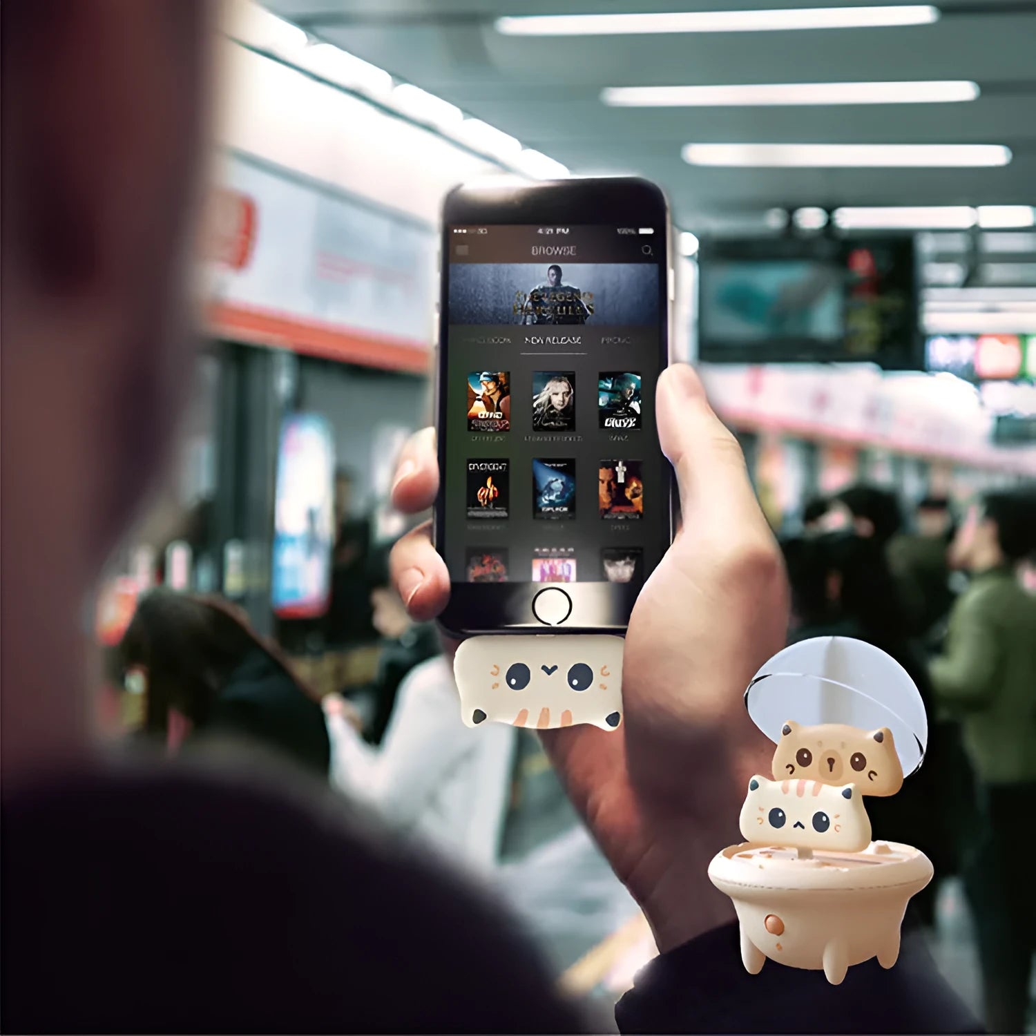 Cartoon bear or cat design fast charging power bank with 10000mAh capacity for iPhones and Type-C devices