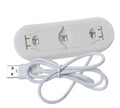 A blue handheld UV curing lamp for DIY resin jewellery and craft projects.