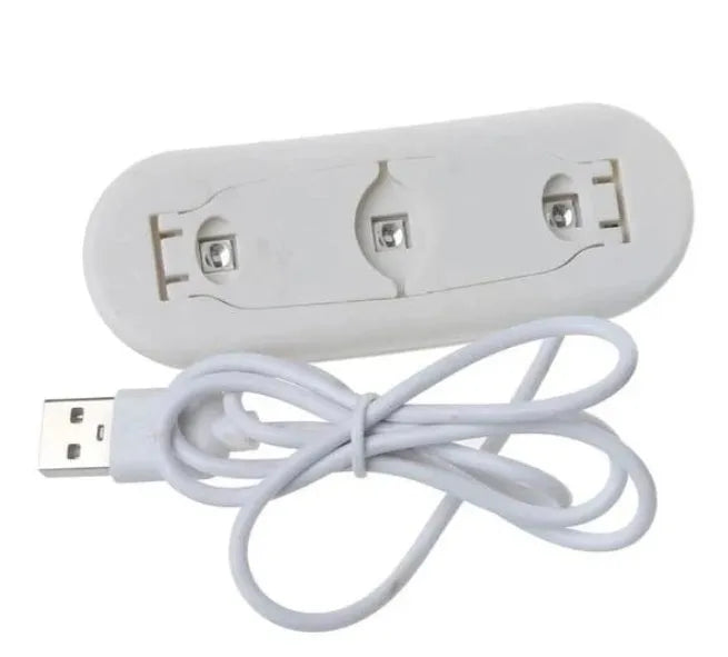 A blue handheld UV curing lamp for DIY resin jewellery and craft projects.