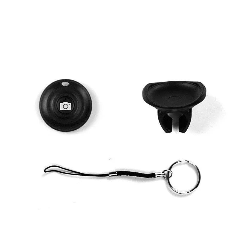 Black Bluetooth remote control for mobile phone photography with single shutter button