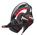 GS100 over-ear wired headphones in blue with padded ear cups and headband