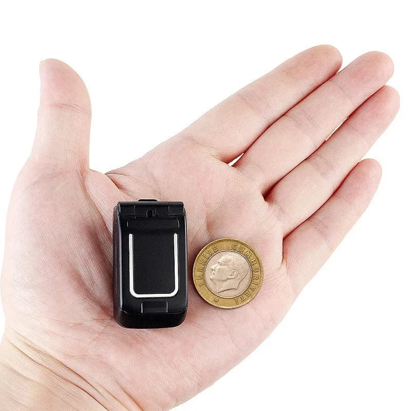 Mini flip phone in six colours with flip cover and small screen