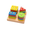 Wooden puzzle educational toy for kids with geometric shapes and sticks, colour as shown, 1 set