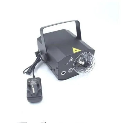 Black and white LED laser magic fan stage lighting equipment with dual projection effects