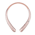 Neckband Bluetooth headphones with retractable wire, CVC6.0 dual mic, 10mm drivers, available in blue green pink orange