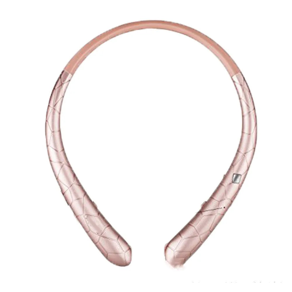 Neckband Bluetooth headphones with retractable wire, CVC6.0 dual mic, 10mm drivers, available in blue green pink orange
