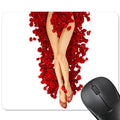 Rubber non-slip mouse pad with red lips graphic measuring 240mm by 200mm