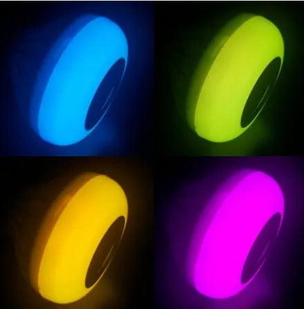 White E27 LED Bluetooth speaker bulb with remote control for 16 RGB colours