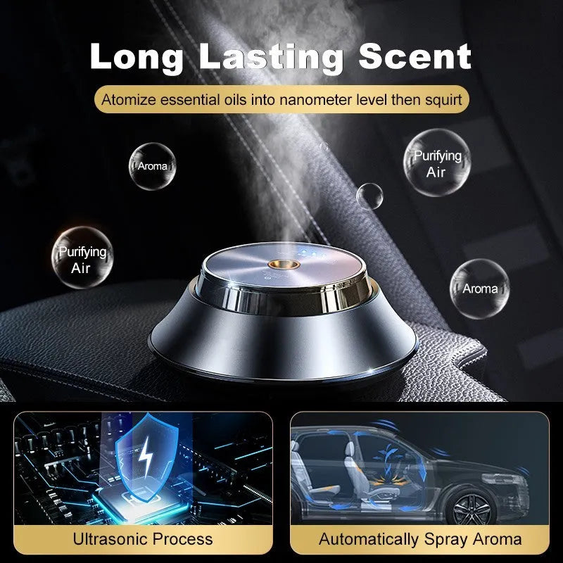 Black butterfly design car aromatherapy air purifier with USB cable and 50ml essential oil bottle