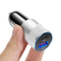 Aluminium alloy mobile phone car charger for 12V vehicles in compact design