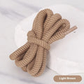 Flat oval woven shoelaces in various colours showing 1.0cm width and length options.