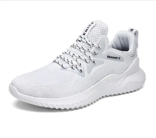 Breathable running shoes with mesh upper and front strap in multiple colour options