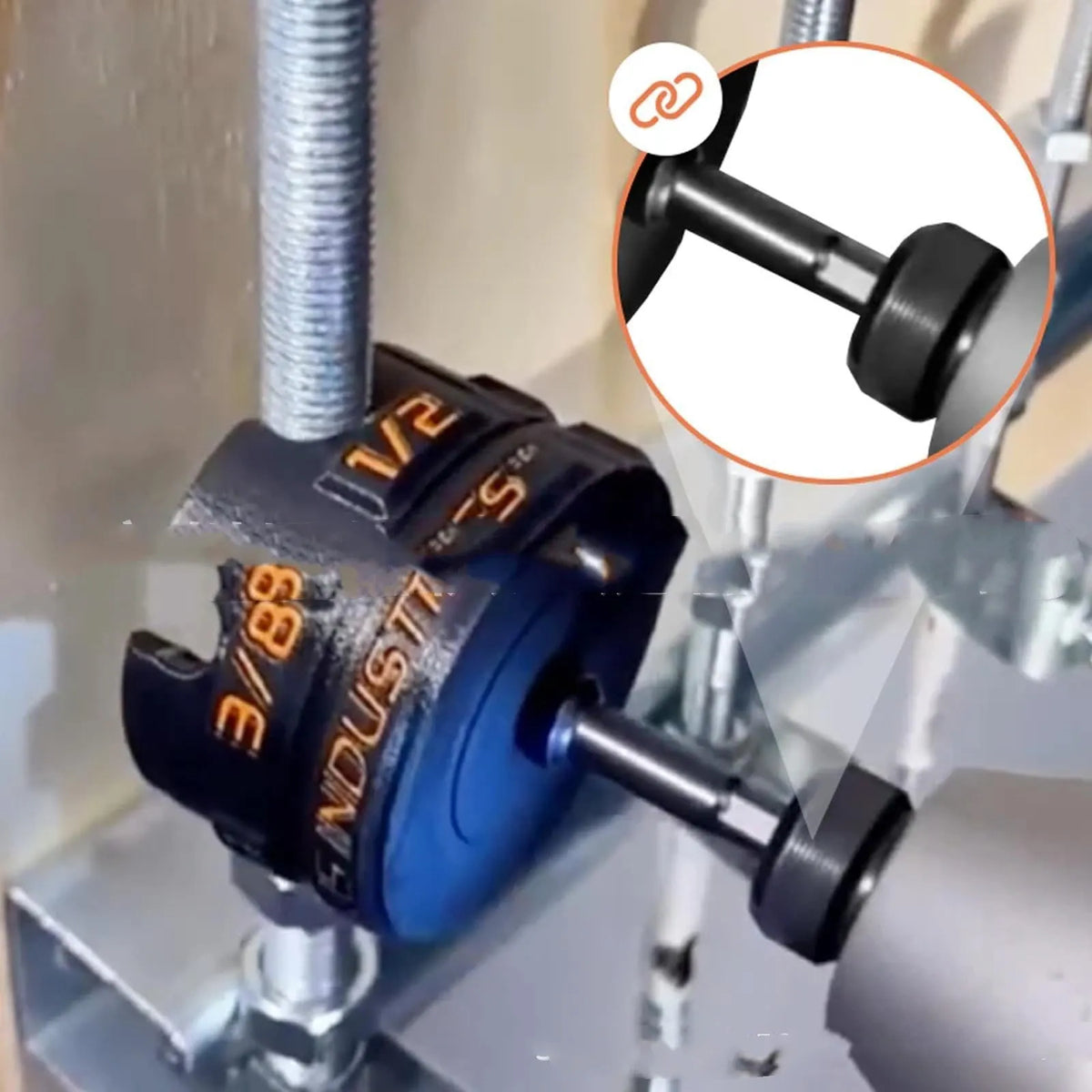Plastic nut removal bolt extractor tool, single drill accessory for quick removal of nuts and bolts