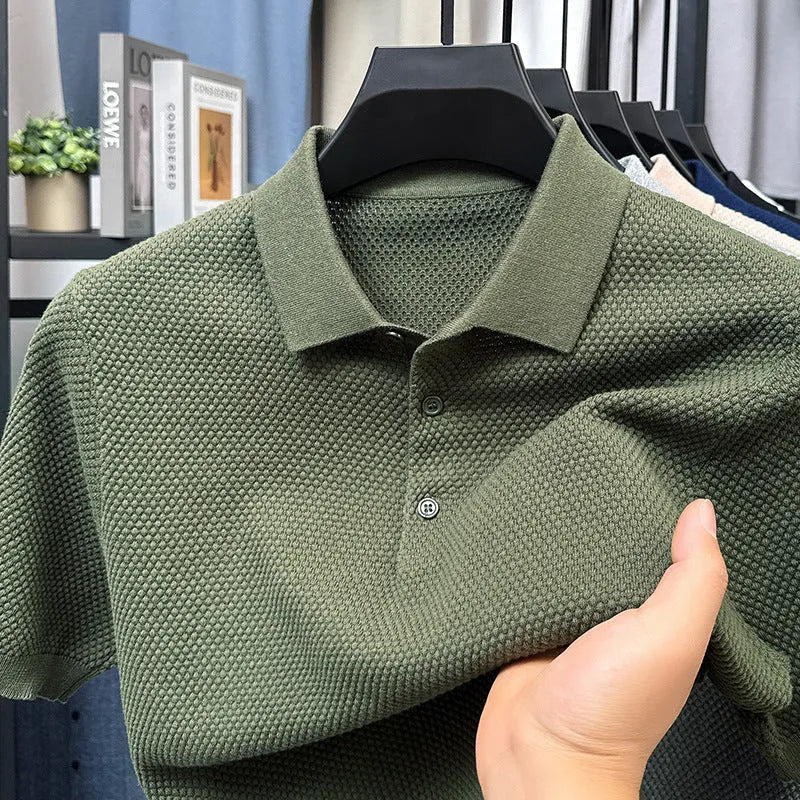 Loose fit pure cotton short sleeve sweater in oversized pullover style