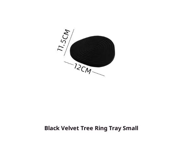 Flannel tree wheel jewellery display stand with rotating design, small size 12x11.5cm, black colour