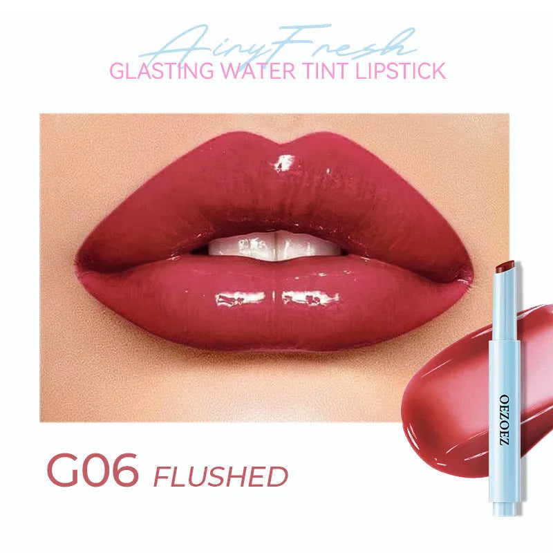 Moisturising lipstick in six colour options with 1.8g content and long-lasting formula