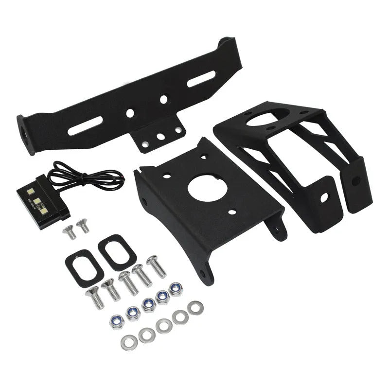 Black aluminium short tail licence plate holder for Honda motorcycle rear mounting