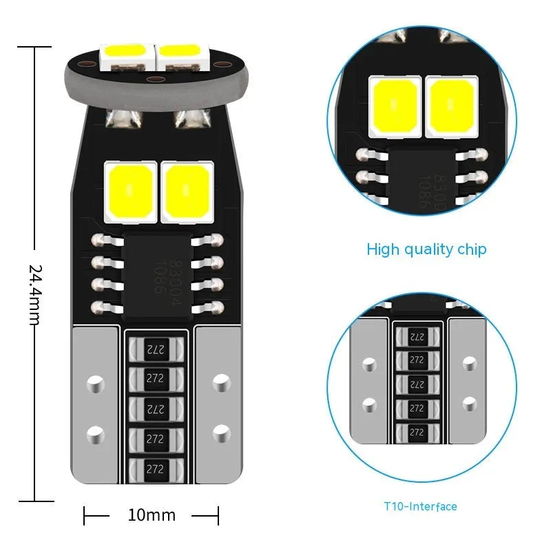 Compact 10mm white car licence plate reading light with fibre glass board construction
