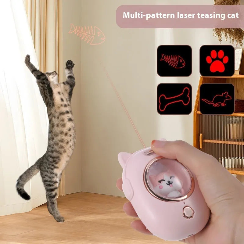 Pink and yellow pet comb laser toys for cats and dogs with comb attachment and laser pointer