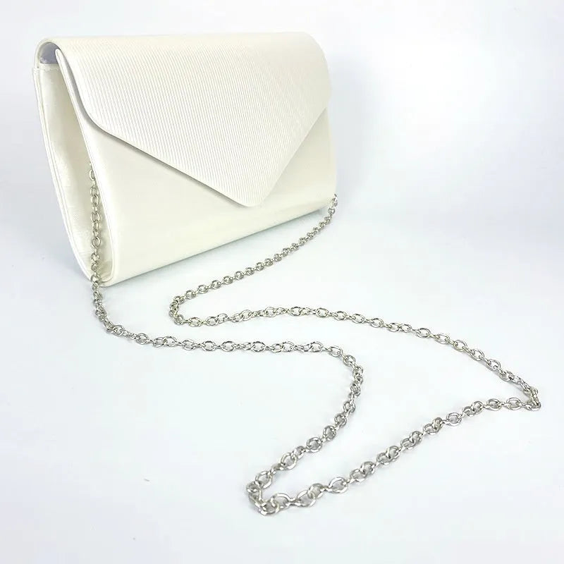 Shiny PU large capacity clutch bag in horizontal square shape with sandwich pocket, available in gold
