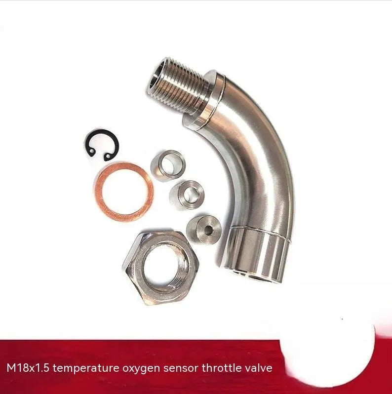 Car M18 x 1.5 temperature sensor adapter with gas flow cross-over function