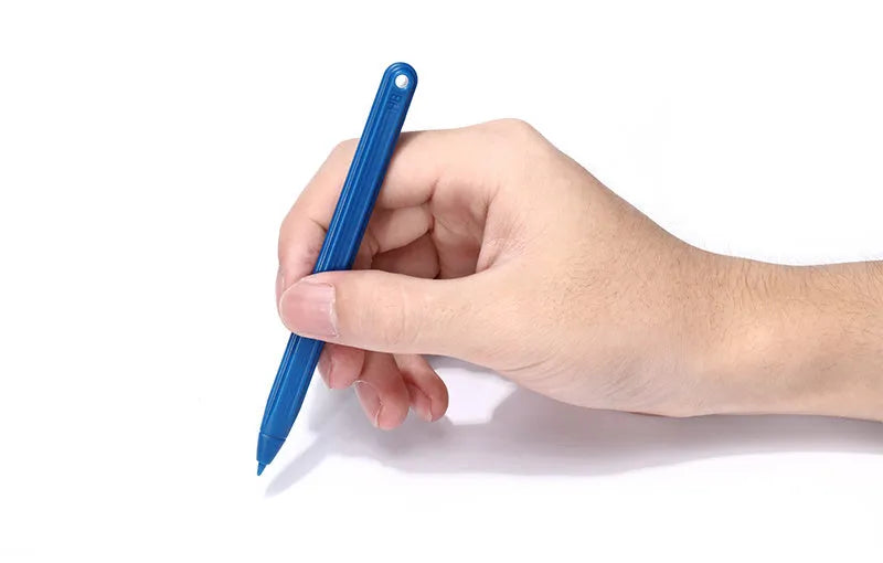LCD writing tablet with ABS frame, 150 x 122 x 7mm, pressure sensing screen, erase button and CR2025 battery