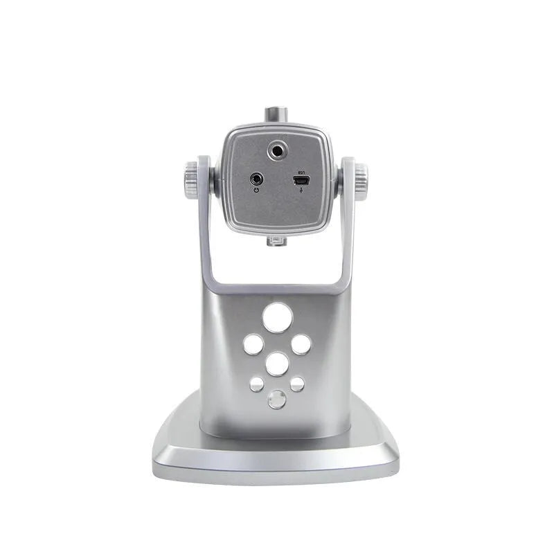Silver plastic USB omnidirectional microphone with built-in mic for computer recording