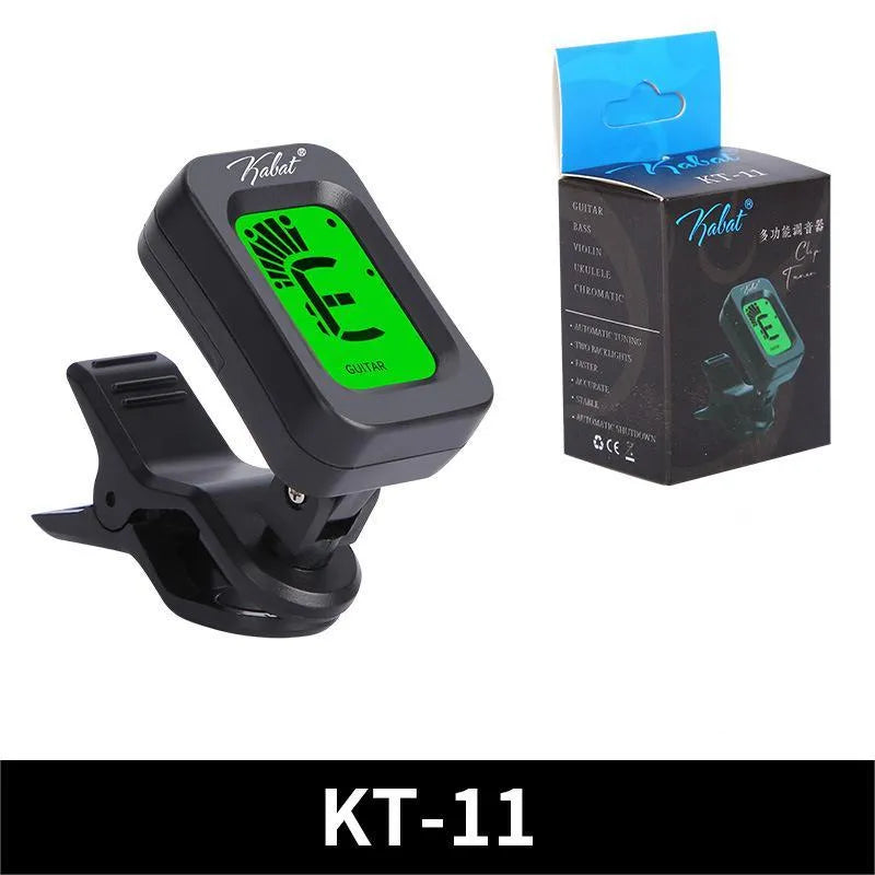 Multi-function electronic tuner for guitar and string instruments with automatic pitch detection