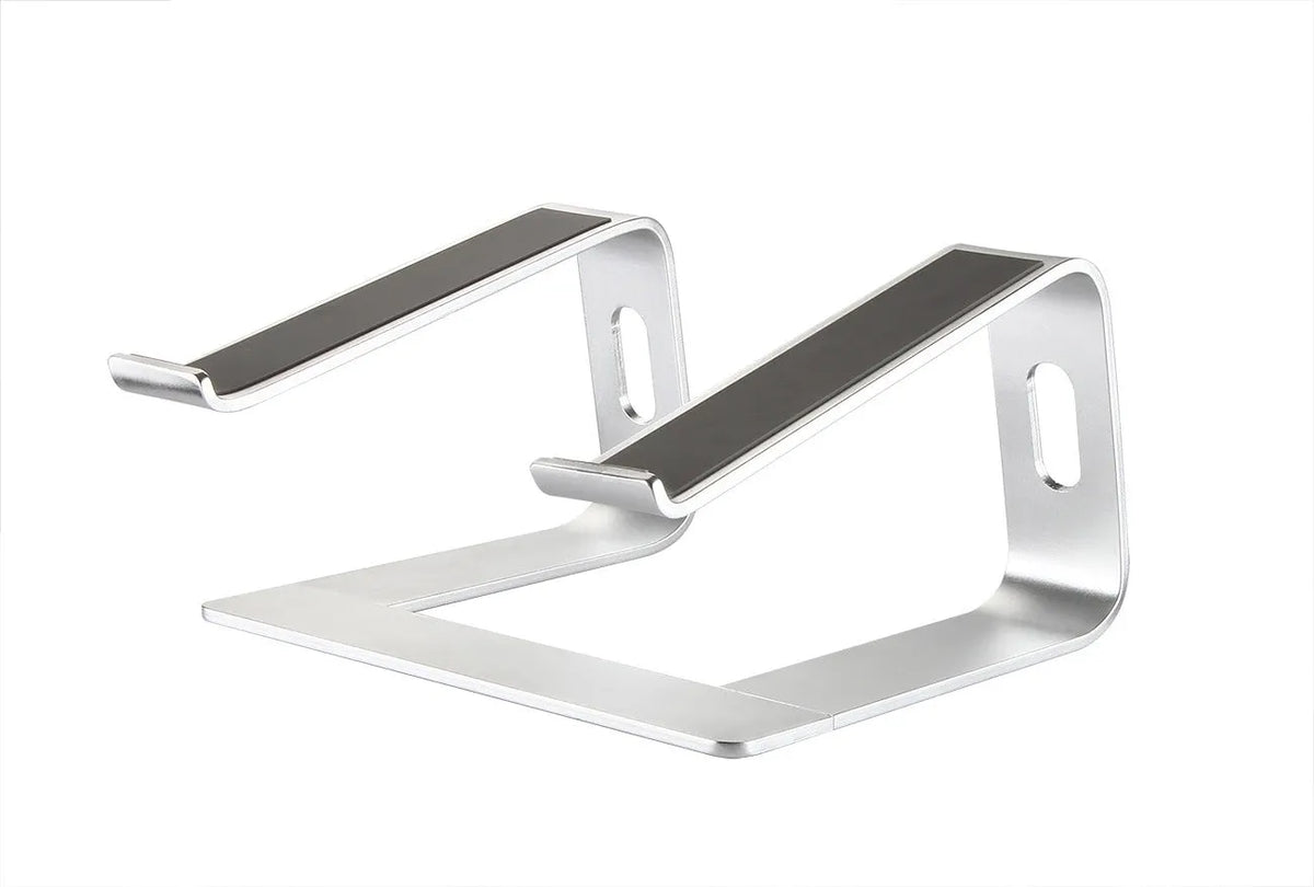Aluminium alloy notebook stand and desktop computer cooling bracket in black, grey, rose gold, and silver grey, 14.5 x 22.5 x 26cm