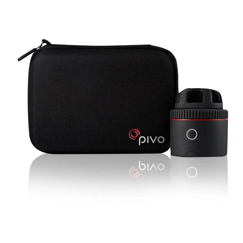 Matte black PIVO facial tracking smartphone mount with 360-degree rotation capability