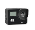4K HD dual screen WiFi sports camera with remote control, 30m waterproof, Black or Silver