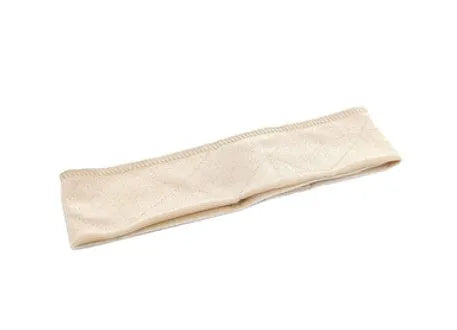 Adjustable velvet wig grip headband in beige with non-slip strap for secure wig wear