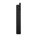 Black grey aluminium bookmark ruler with laser-engraved 15cm measuring scale