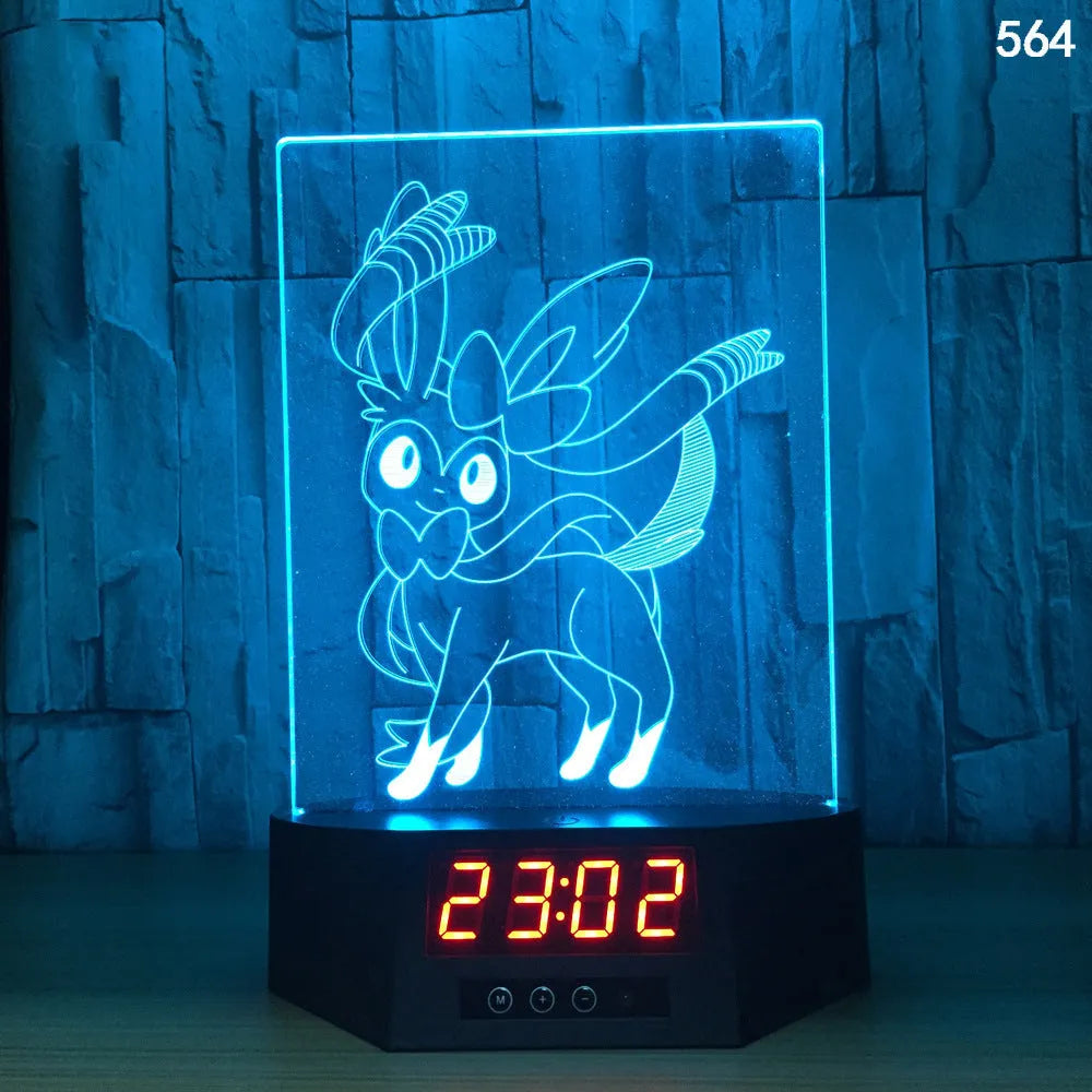 Blue dolphin 3D night light with LED glow on wireless charging base