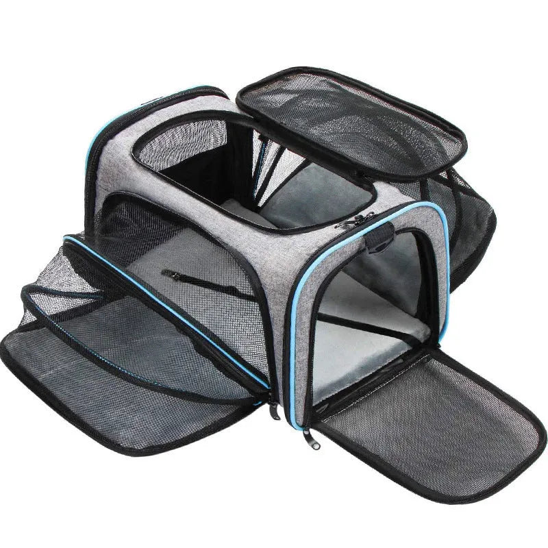 600D cation cat bag in small and large sizes with solid colour design