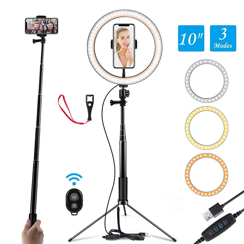 Black aluminium selfie stick tripod for iPhone compatible with Apple devices