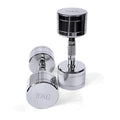 Pure steel 1kg dumbbell with silver electroplated finish and ergonomic handle