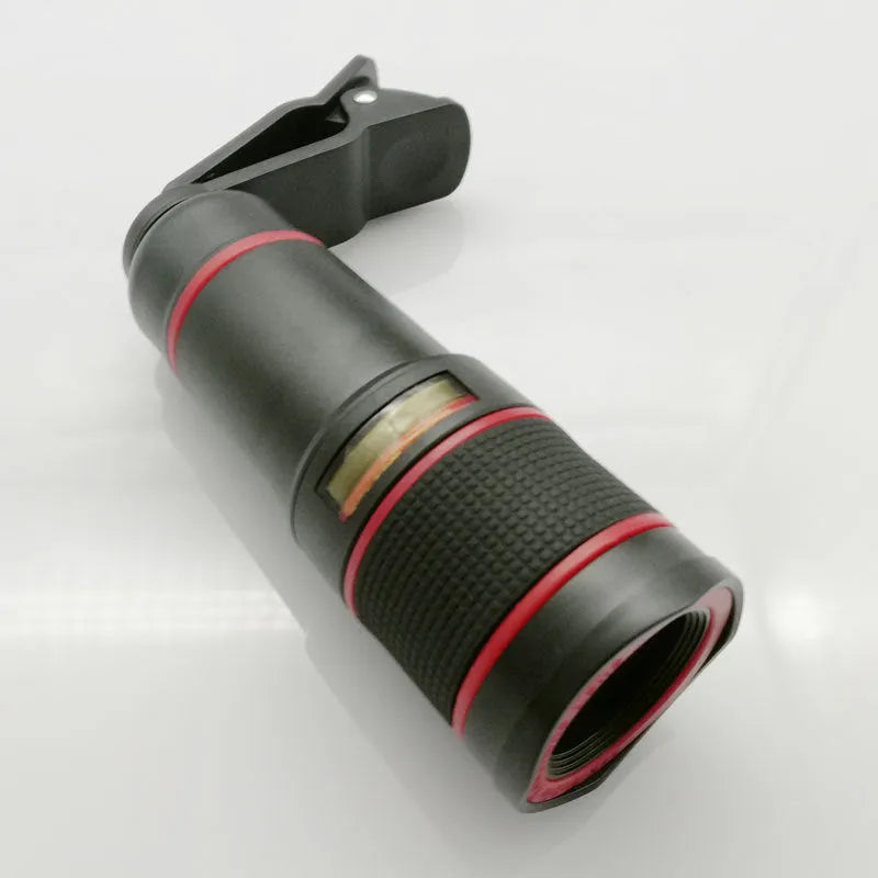 Cell phone telescope lens 20x roof prism 18mm objective 33x94mm in black or white