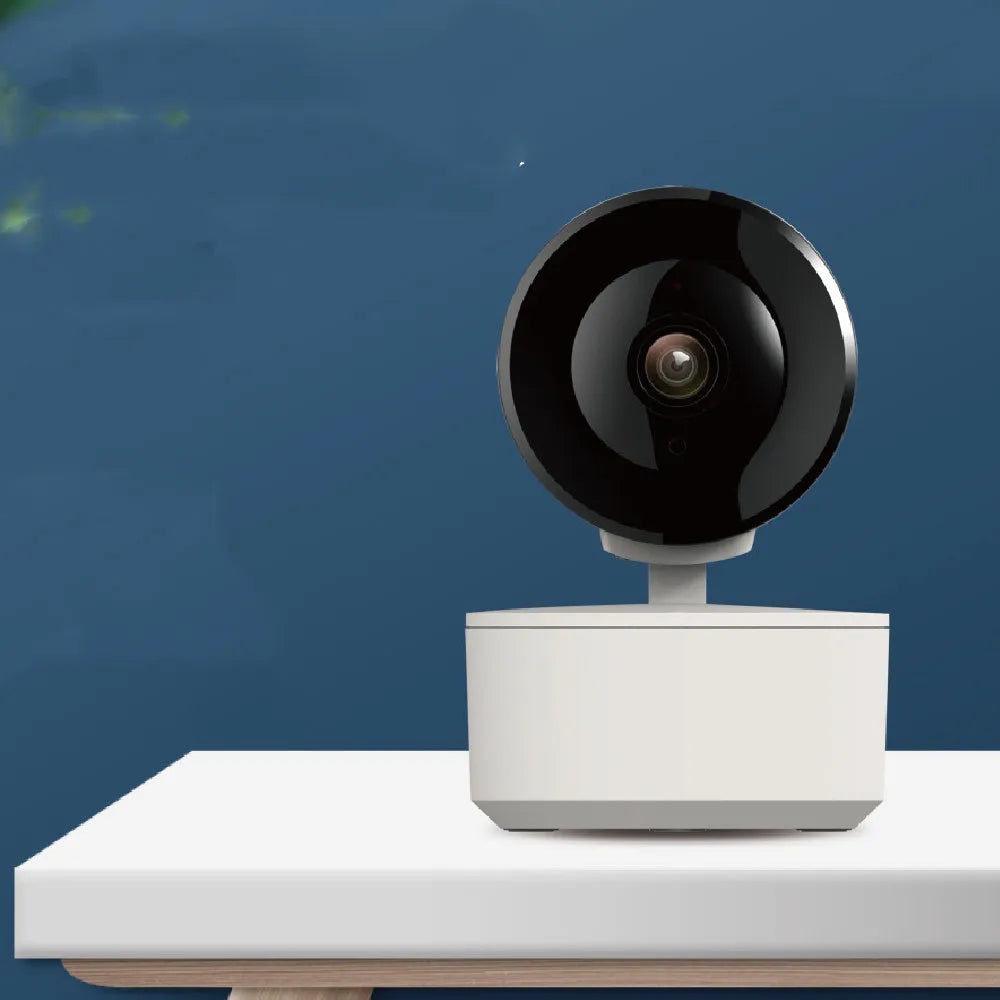 Smart WiFi indoor security camera with 1080P HD video and 355-degree rotation for home monitoring