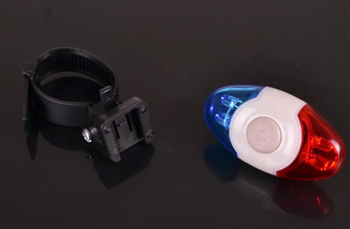 4LED red and blue bicycle tail light with adjustable mounting base