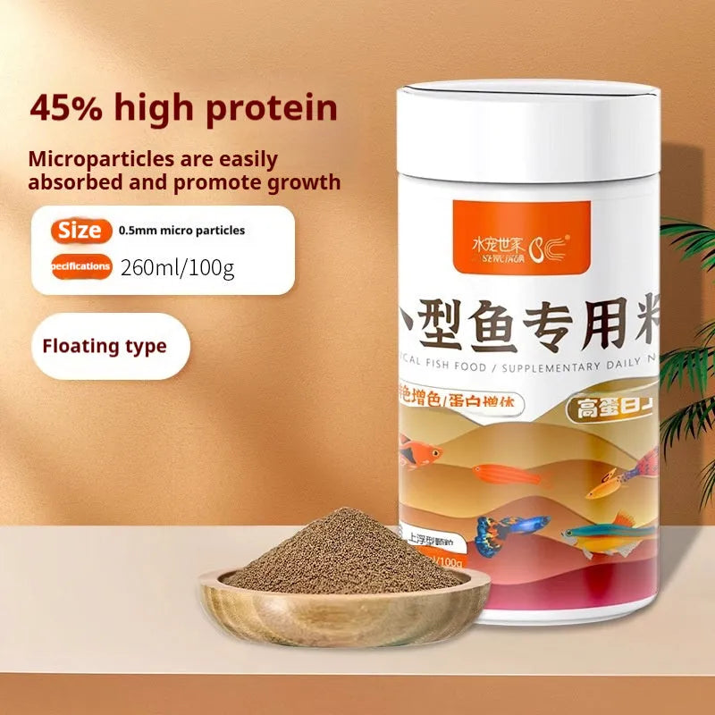 Small Fish Food Traffic Lights Ornamental Fish granular feed in a bottle with eight specification options for floating and precipitation pellets