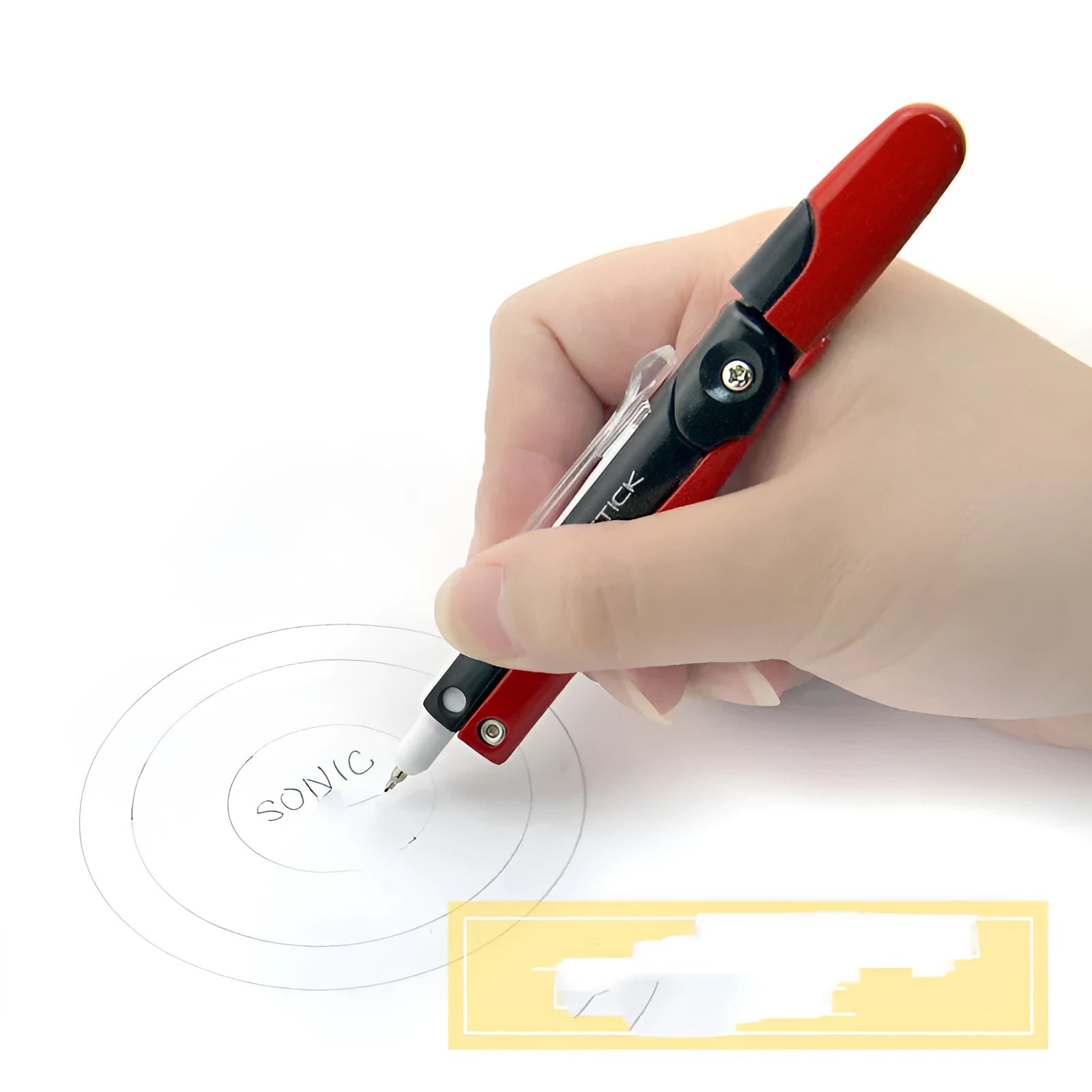 Automatic compass pen with safety cover converts to 0.5mm mechanical pencil, 122mm length compact design