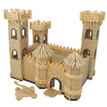 Flat pack wooden 3D puzzle with laser-cut birch plywood pieces in picture colour