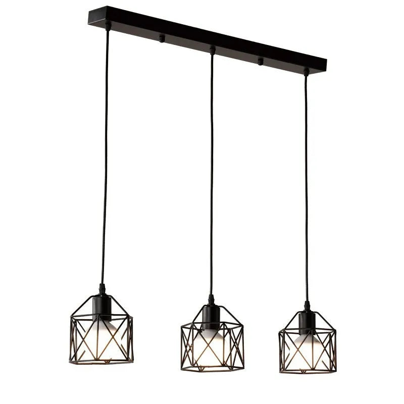 North European American country style decorative light with iron shade.